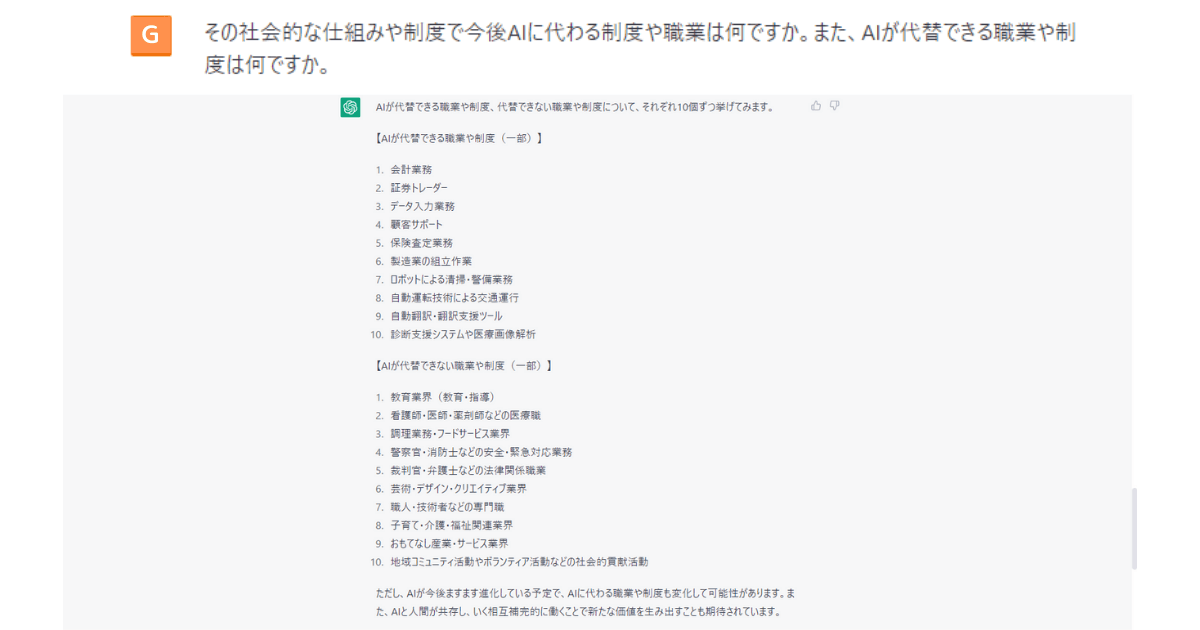 ChatGPT-AIに代替される職業