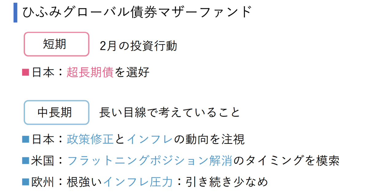 23年2月ひふみグローバル債券投資行動